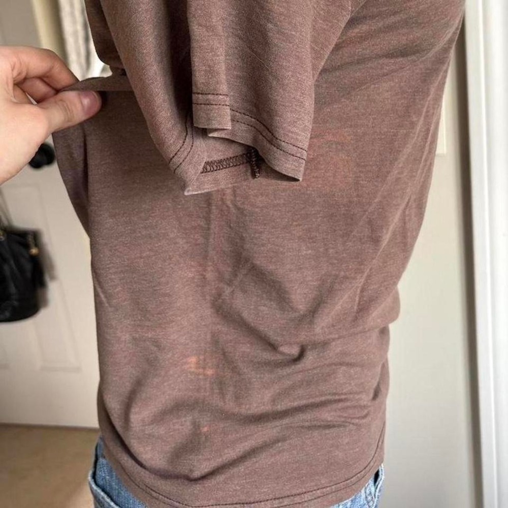 Y2K 2000s hurley spellout brown top - Picture 6 of 8
